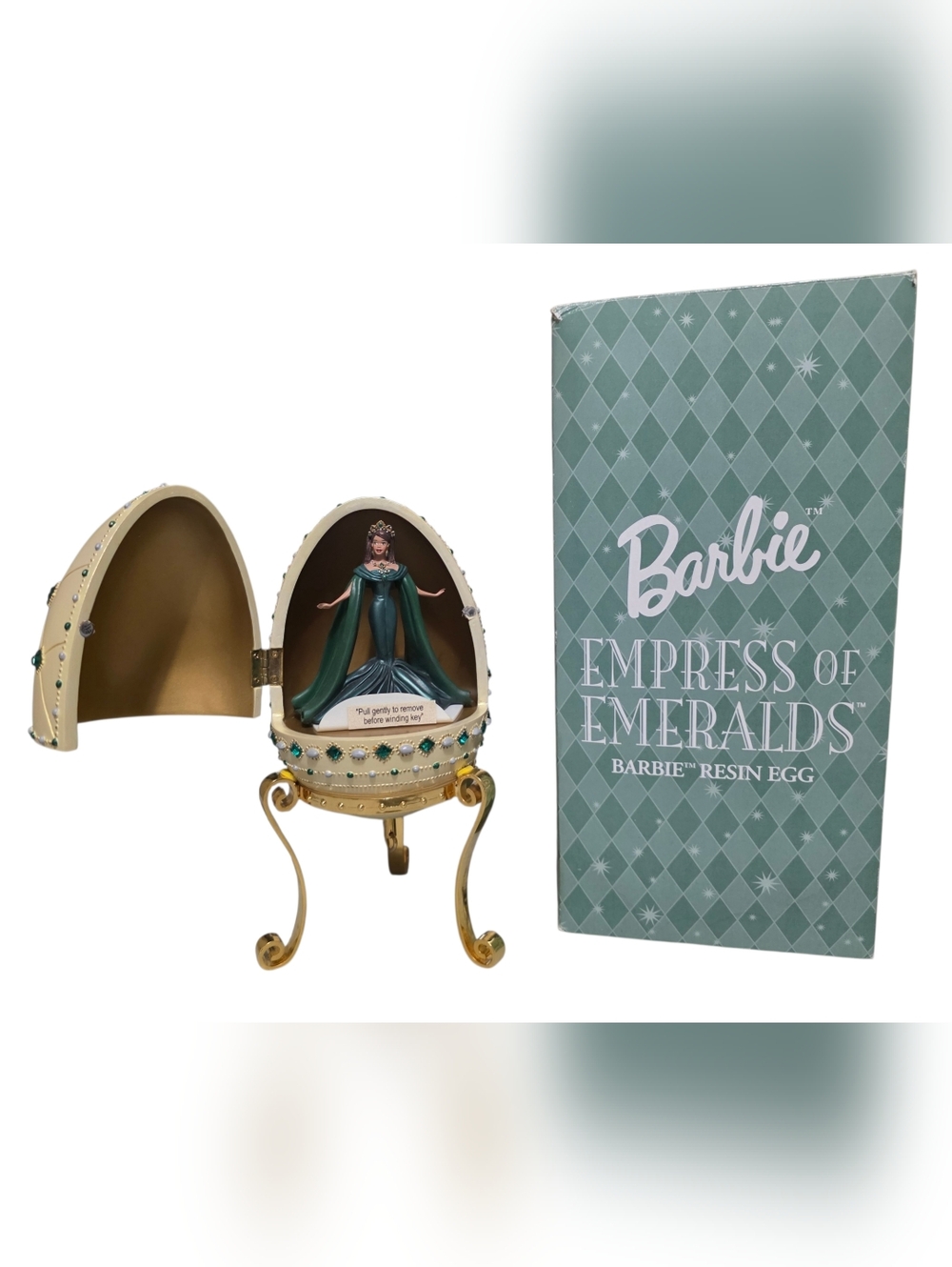Avon Barbie Empress of Emeralds Resin Egg
